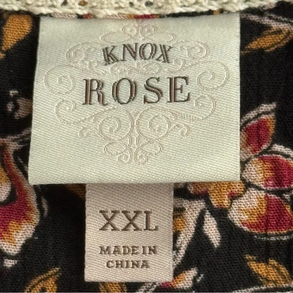 Knox Rose Floral Boho Granny-core Maxi Dress | Long Sleeve Tiered | XXL - Picture 8 of 9